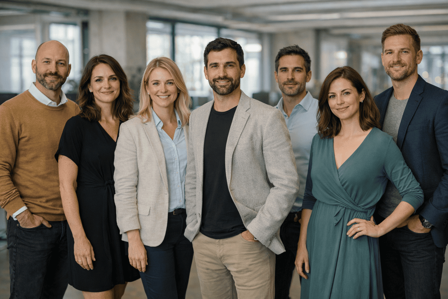 Team working on AI trading platform — Quantum AI